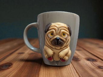 Mopszos bögre 
