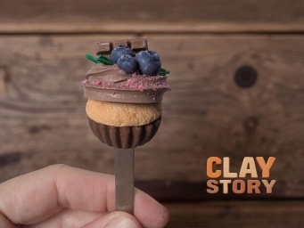 Muffin teáskanál áfonyával, csokival