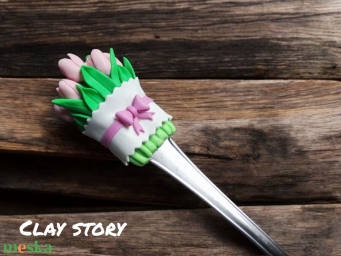 Széles masnis tulipános kanál