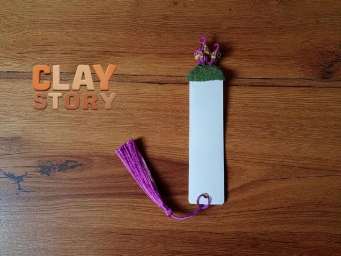 Lila gombás könyvjelző